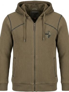 Indigo Star Y2K Youth Hooded Olive Green Zip-Up Jacket Dry-cleaned 🎊